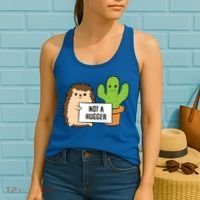 Hedgehog Not A Hugger Cactus Hedgehog Great Gift Women's Tank Top thumb 2