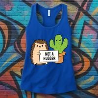 Hedgehog Not A Hugger Cactus Hedgehog Great Gift Women's Tank Top thumb 3