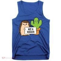 Hedgehog Not A Hugger Cactus Hedgehog Great Gift Tank Top thumb 0