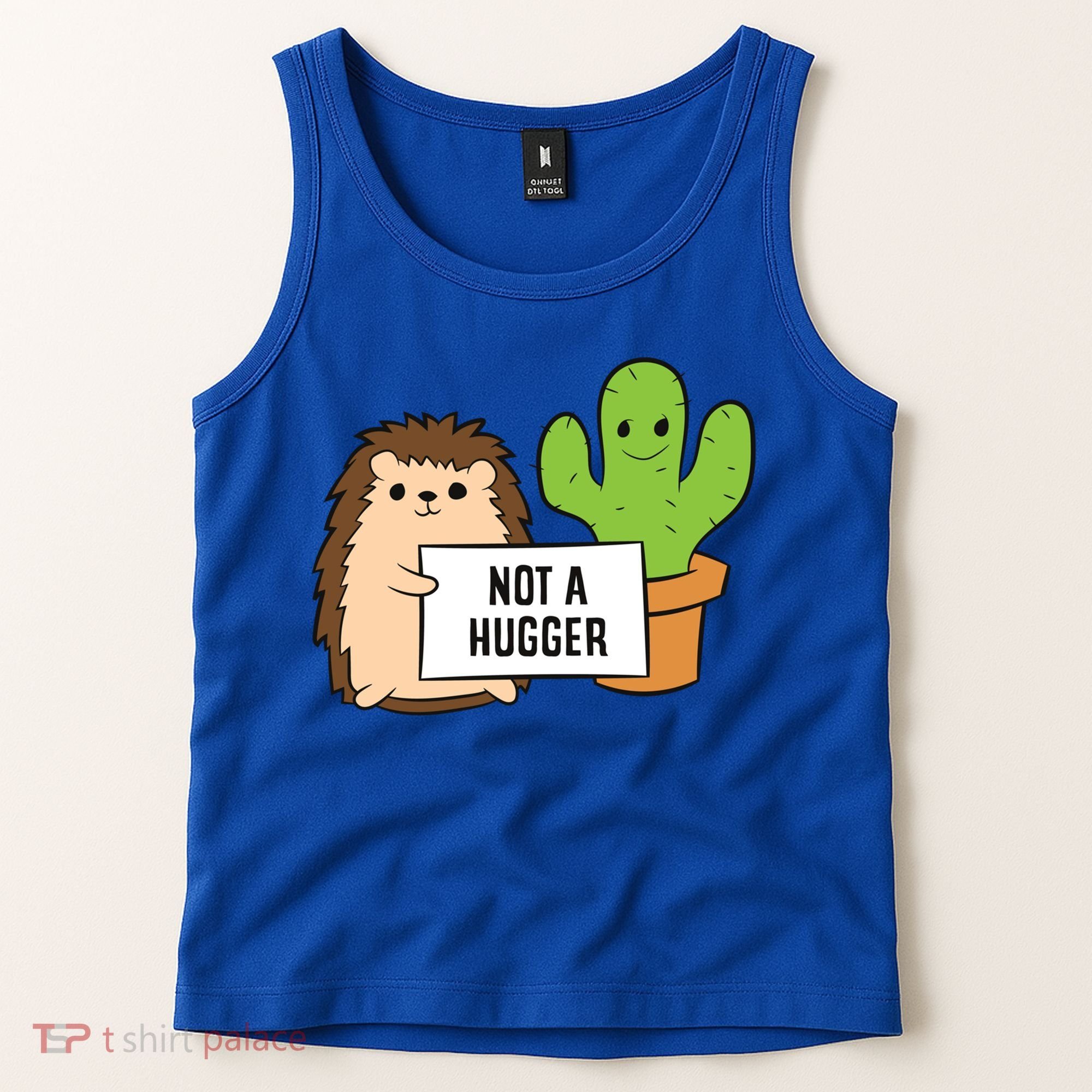 Hedgehog Not A Hugger Cactus Hedgehog Great Gift Tank Top