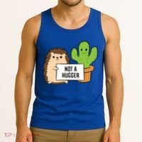 Hedgehog Not A Hugger Cactus Hedgehog Great Gift Tank Top thumb 3
