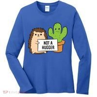 Hedgehog Not A Hugger Cactus Hedgehog Great Gift Women's Long Sleeve Shirt thumb 0