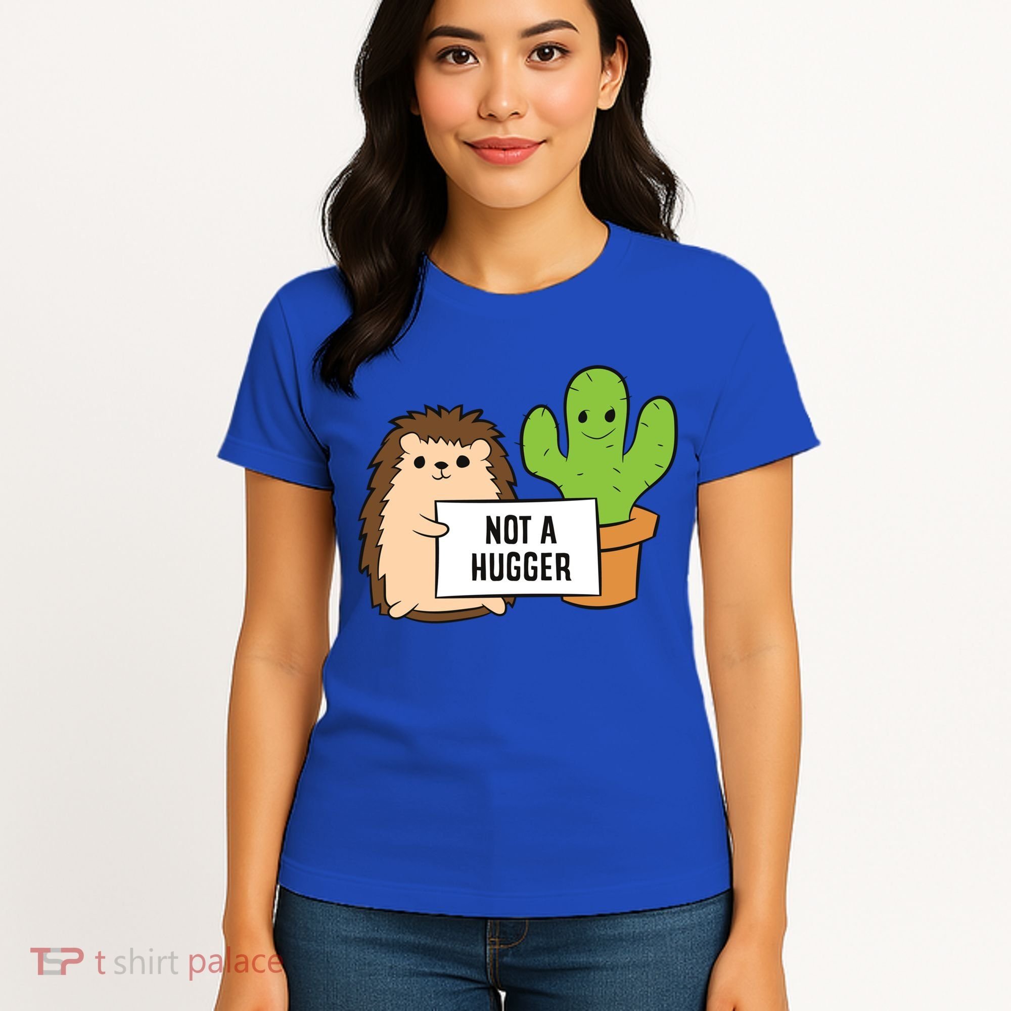 Hedgehog Not A Hugger Cactus Hedgehog Great Gift Women's T-Shirt