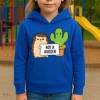 Hedgehog Not A Hugger Cactus Hedgehog Great Gift Kids Hoodie thumb 3