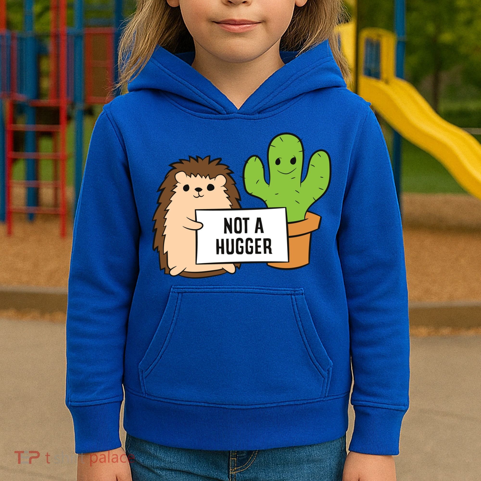 Hedgehog Not A Hugger Cactus Hedgehog Great Gift Kids Hoodie