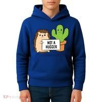 Hedgehog Not A Hugger Cactus Hedgehog Great Gift Kids Hoodie thumb 4