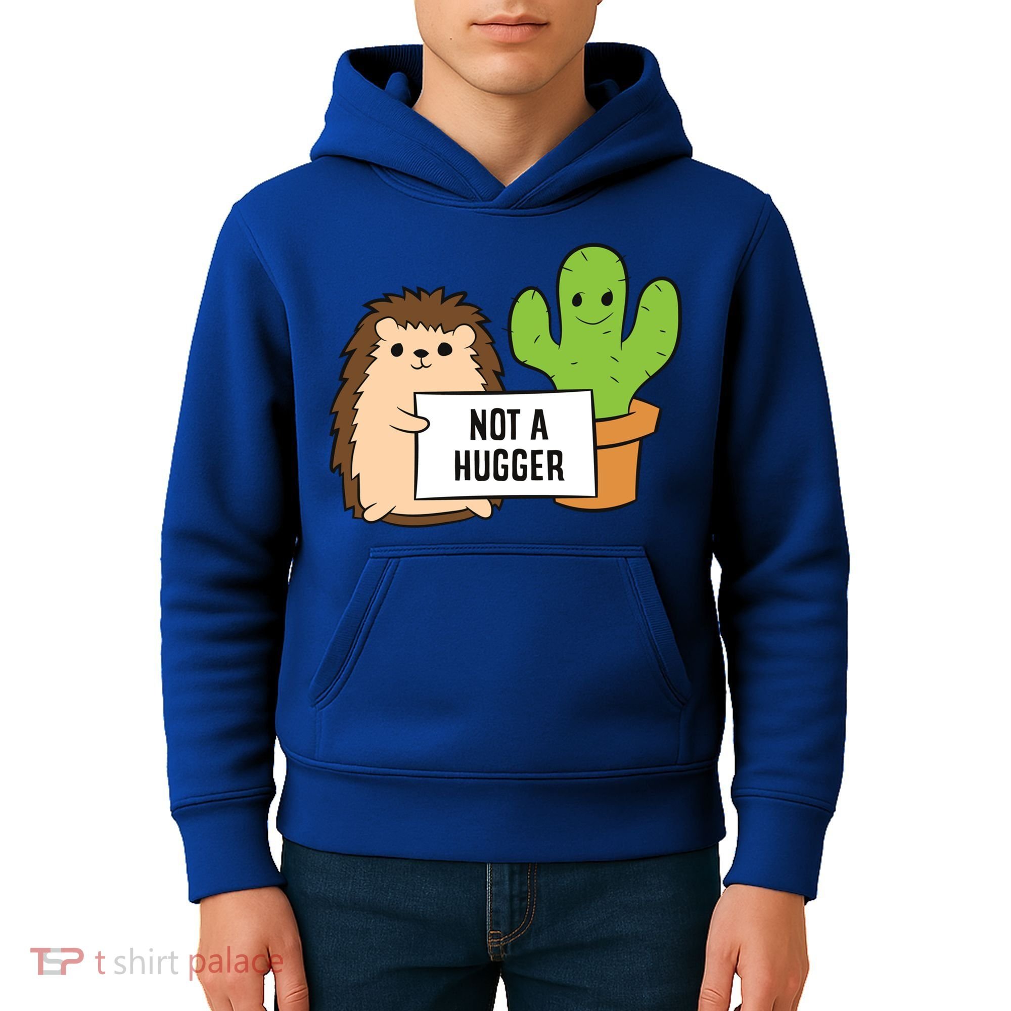 Hedgehog Not A Hugger Cactus Hedgehog Great Gift Kids Hoodie