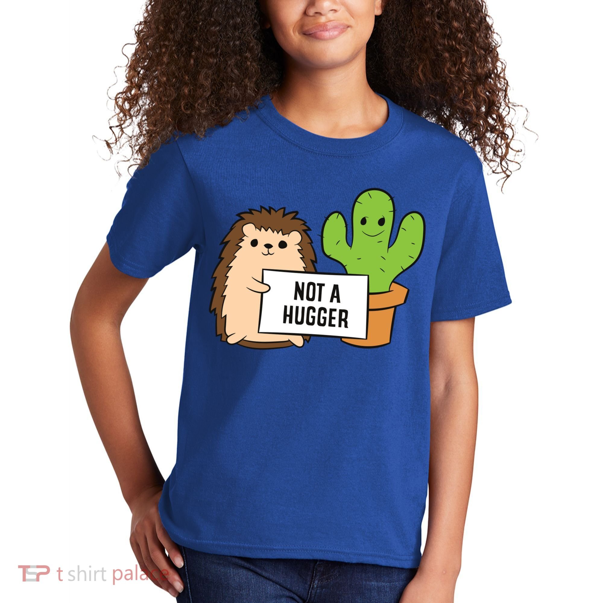 Hedgehog Not A Hugger Cactus Hedgehog Great Gift Kids T-Shirt