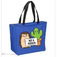 Hedgehog Not A Hugger Cactus Hedgehog Great Gift Tote Bag thumb 2