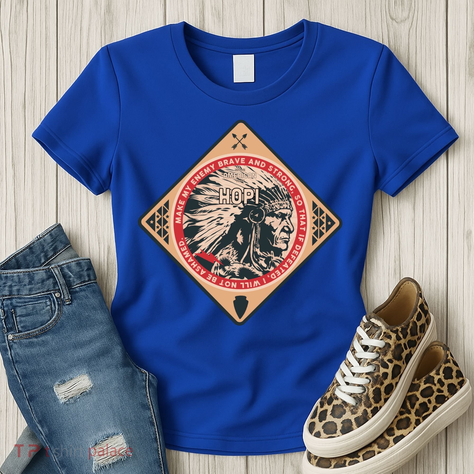 Hopi Native American Indian Brave Strong Enemy Meaningful Gift Women's T-Shirt