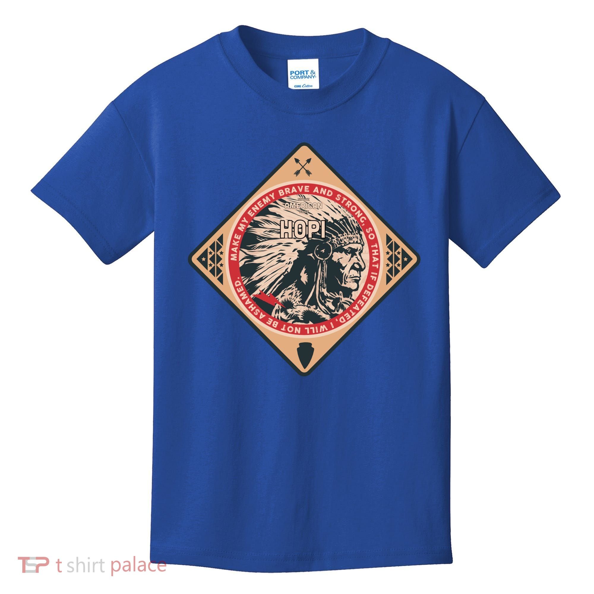 Hopi Native American Indian Brave Strong Enemy Meaningful Gift Kids T-Shirt
