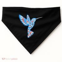Hummingbird Native American Indian Pacific Northwest Tribal Gift USA-Made Doggie Bandana thumb 0