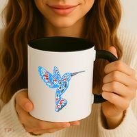 Hummingbird Native American Indian Pacific Northwest Tribal Gift Coffee Mug thumb 3