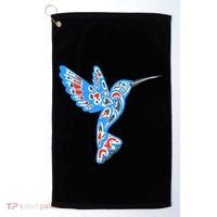 Hummingbird Native American Indian Pacific Northwest Tribal Gift Golf Towel thumb 0