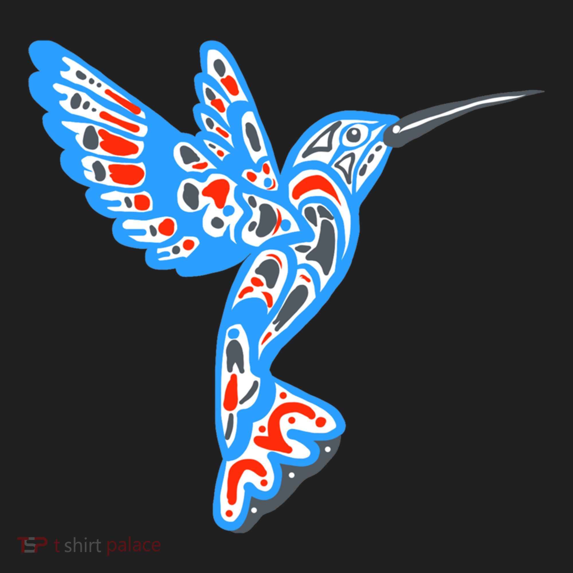Hummingbird Native American Indian Pacific Northwest Tribal Gift Golf Towel