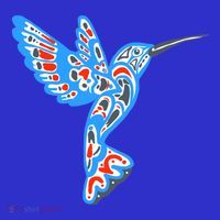 Hummingbird Native American Indian Pacific Northwest Tribal Gift Long Sleeve Shirt thumb 2