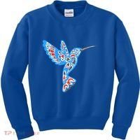 Hummingbird Native American Indian Pacific Northwest Tribal Gift Kids Sweatshirt thumb 0