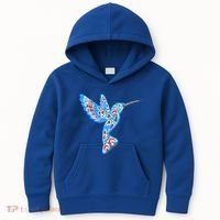 Hummingbird Native American Indian Pacific Northwest Tribal Gift Kids Hoodie thumb 0