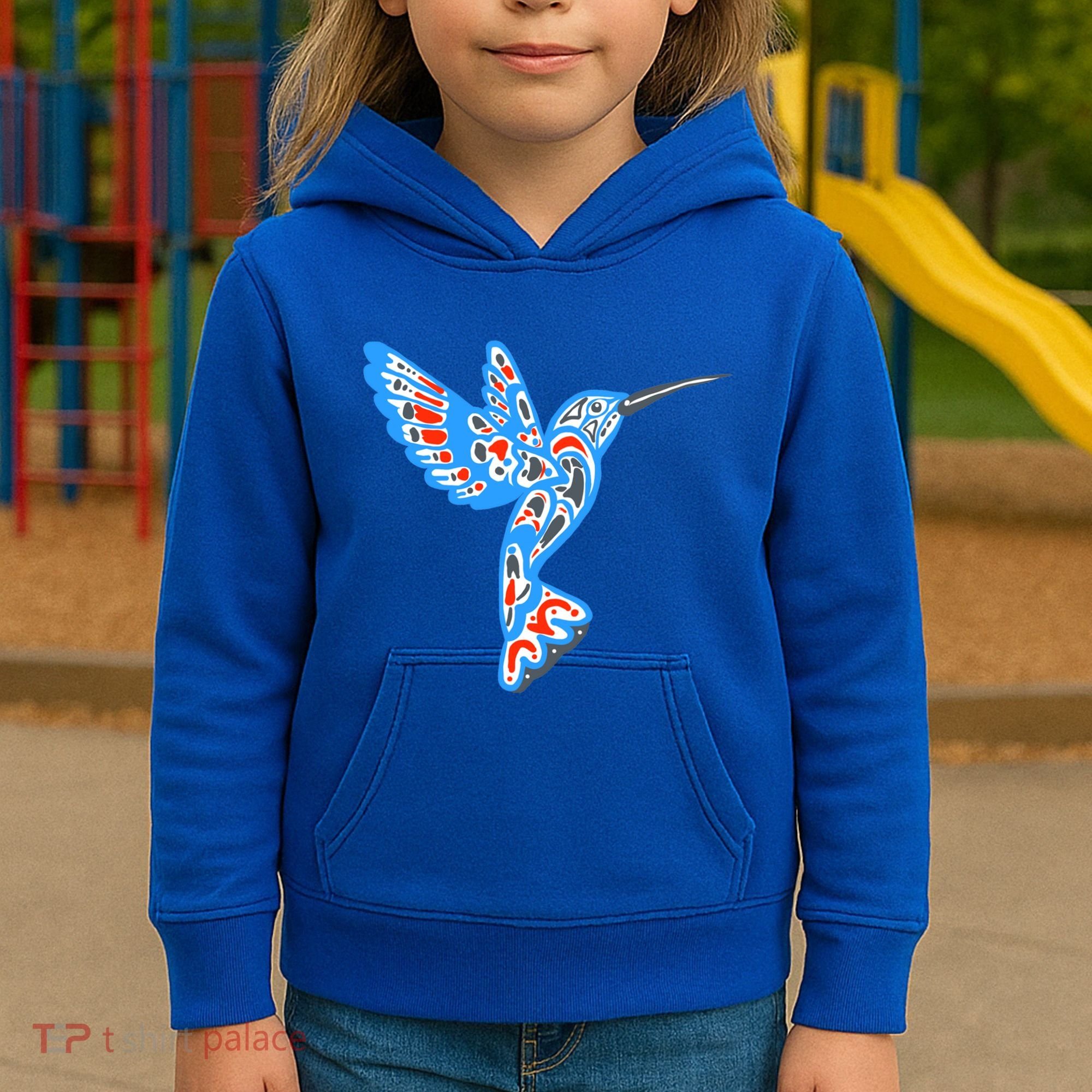Hummingbird Native American Indian Pacific Northwest Tribal Gift Kids Hoodie