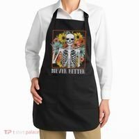 Halloween Never Better Skeleton Floral Skull Apron thumb 2