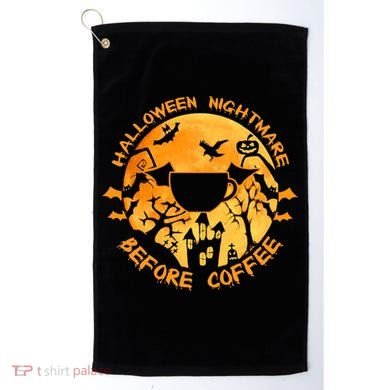 Halloween Nightmare Before Coffee Gift Golf Towel
