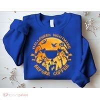 Halloween Nightmare Before Coffee Gift Sweatshirt thumb 2