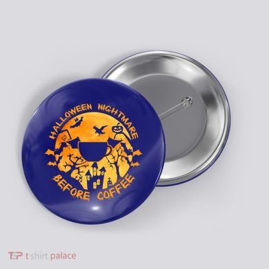 Halloween Nightmare Before Coffee Gift Button
