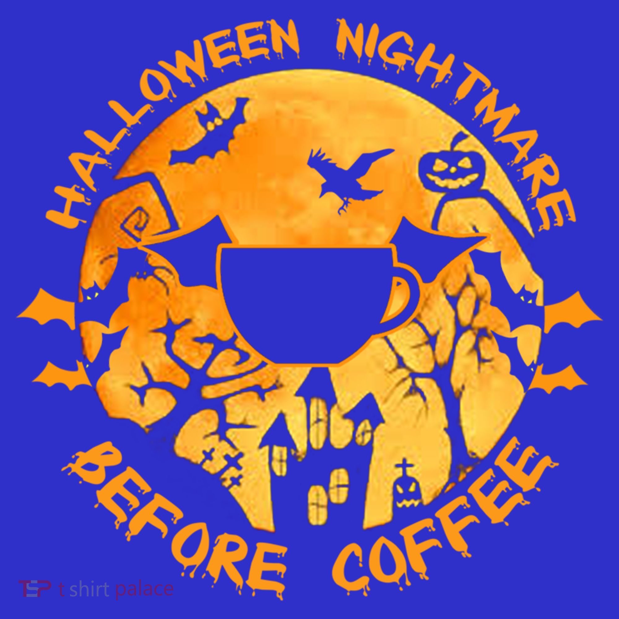 Halloween Nightmare Before Coffee Gift Coaster