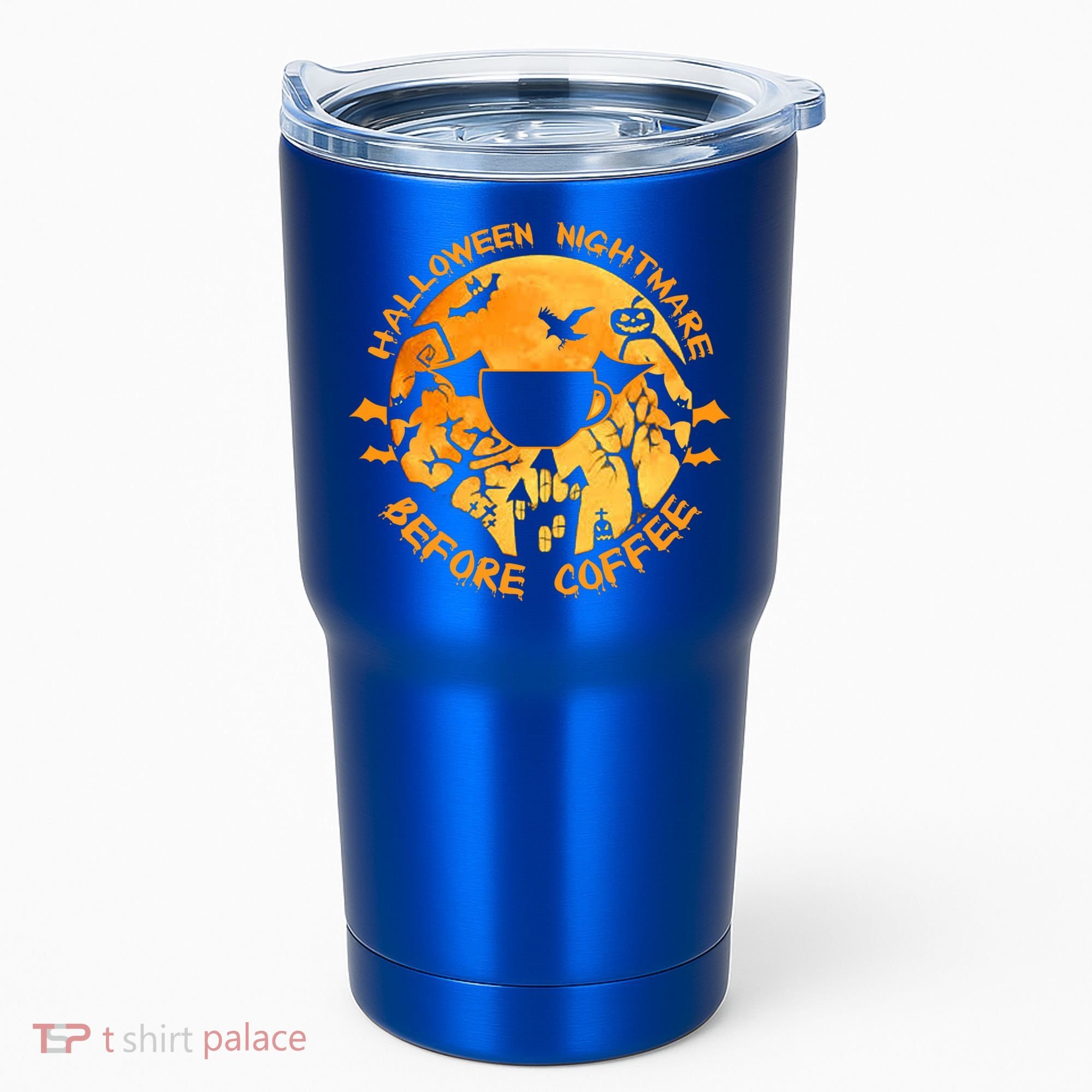 Halloween Nightmare Before Coffee Gift Tumbler