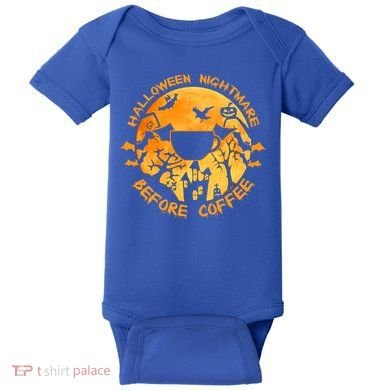 Halloween Nightmare Before Coffee Gift Baby Bodysuit