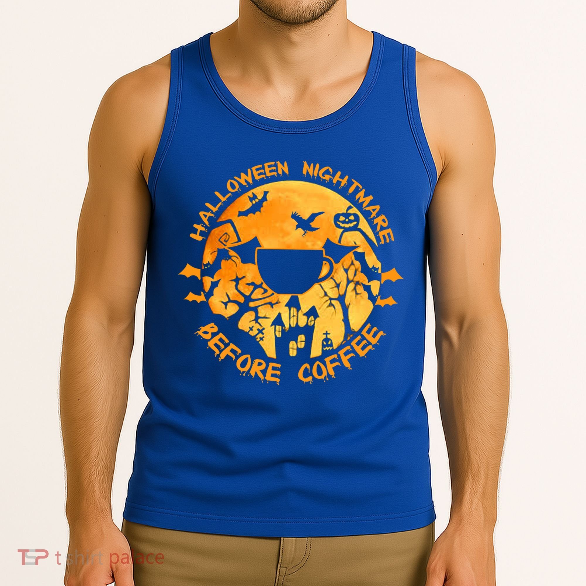 Halloween Nightmare Before Coffee Gift Tank Top
