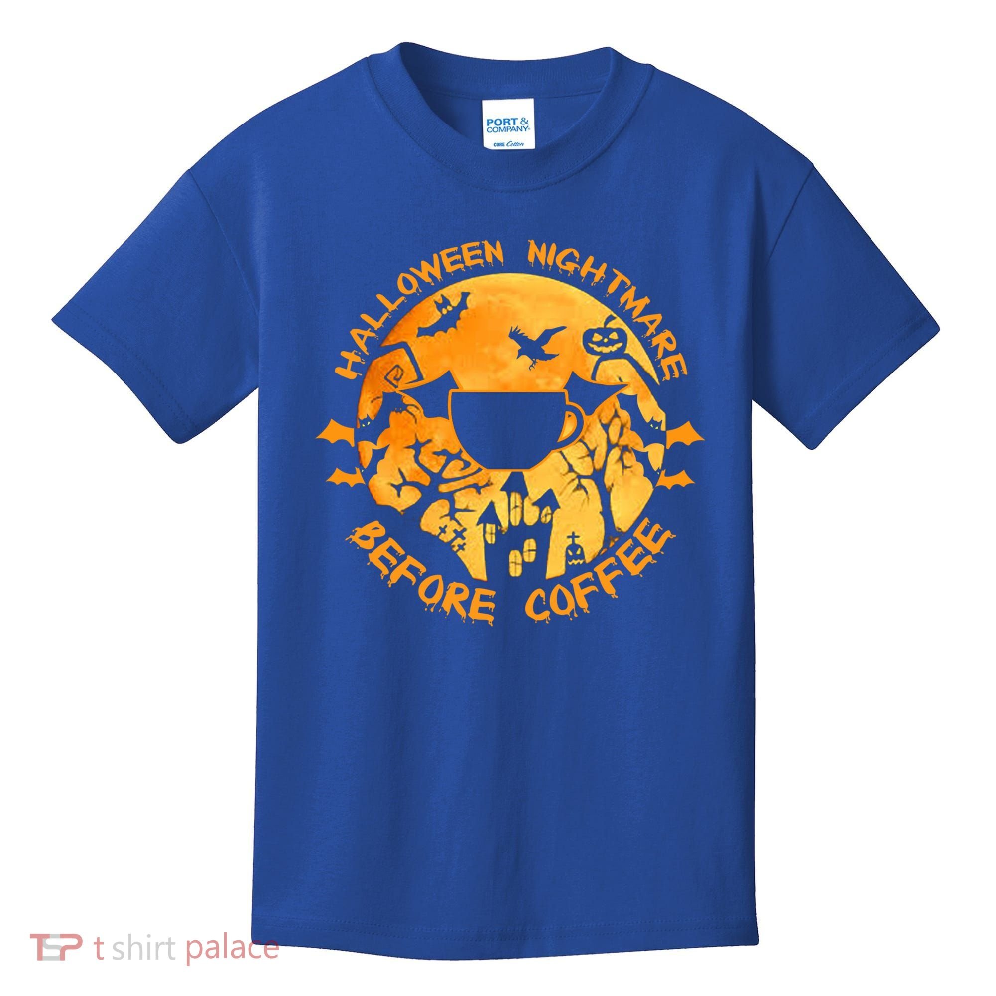 Halloween Nightmare Before Coffee Gift Kids T-Shirt