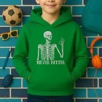 Halloween Never Better Skeleton Funny Skull Kids Hoodie thumb 2