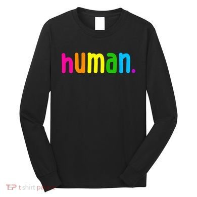 Human Neon Colorful Long Sleeve Shirt