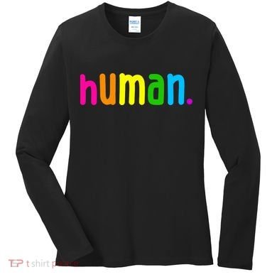 Human Neon Colorful Women's Long Sleeve Shirt