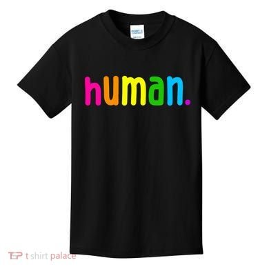 Human Neon Colorful Kids T-Shirt