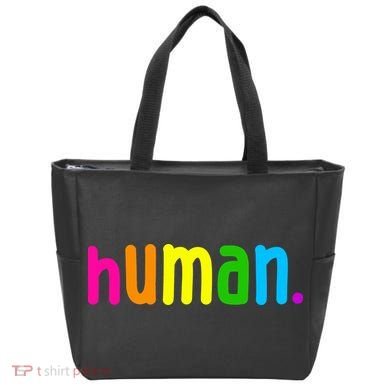 Human Neon Colorful Tote Bag