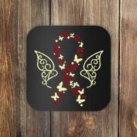 Head Neck Cancer Support Head And Neck Cancer Awareness Coaster thumb 0