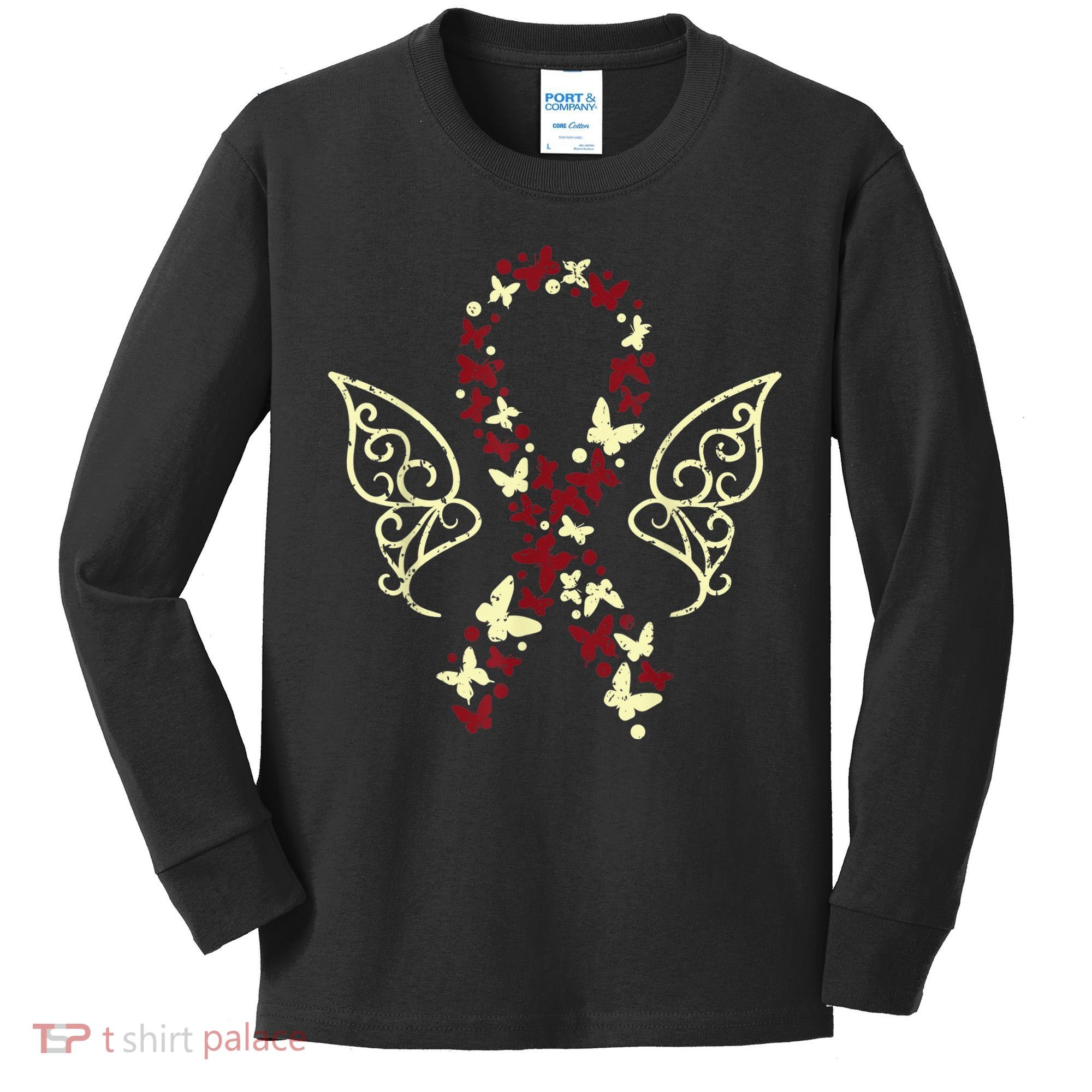 Head Neck Cancer Support Head And Neck Cancer Awareness Kids Long Sleeve Shirt