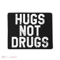 Hugs Not Drugs Distressed Jumbo Print Graphic Mousepad thumb 0