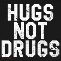 Hugs Not Drugs Distressed Jumbo Print Graphic Women's Tank Top thumb 5