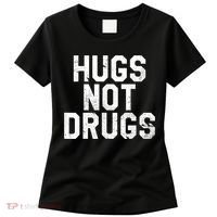Hugs Not Drugs Distressed Jumbo Print Graphic Women's T-Shirt thumb 0