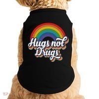 Hugs Not Drugs Rainbow Doggie Tank thumb 0