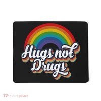 Hugs Not Drugs Rainbow Mousepad thumb 0