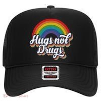 Hugs Not Drugs Rainbow Hat thumb 0