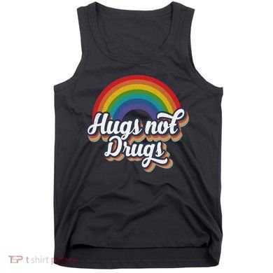Hugs Not Drugs Rainbow Tank Top
