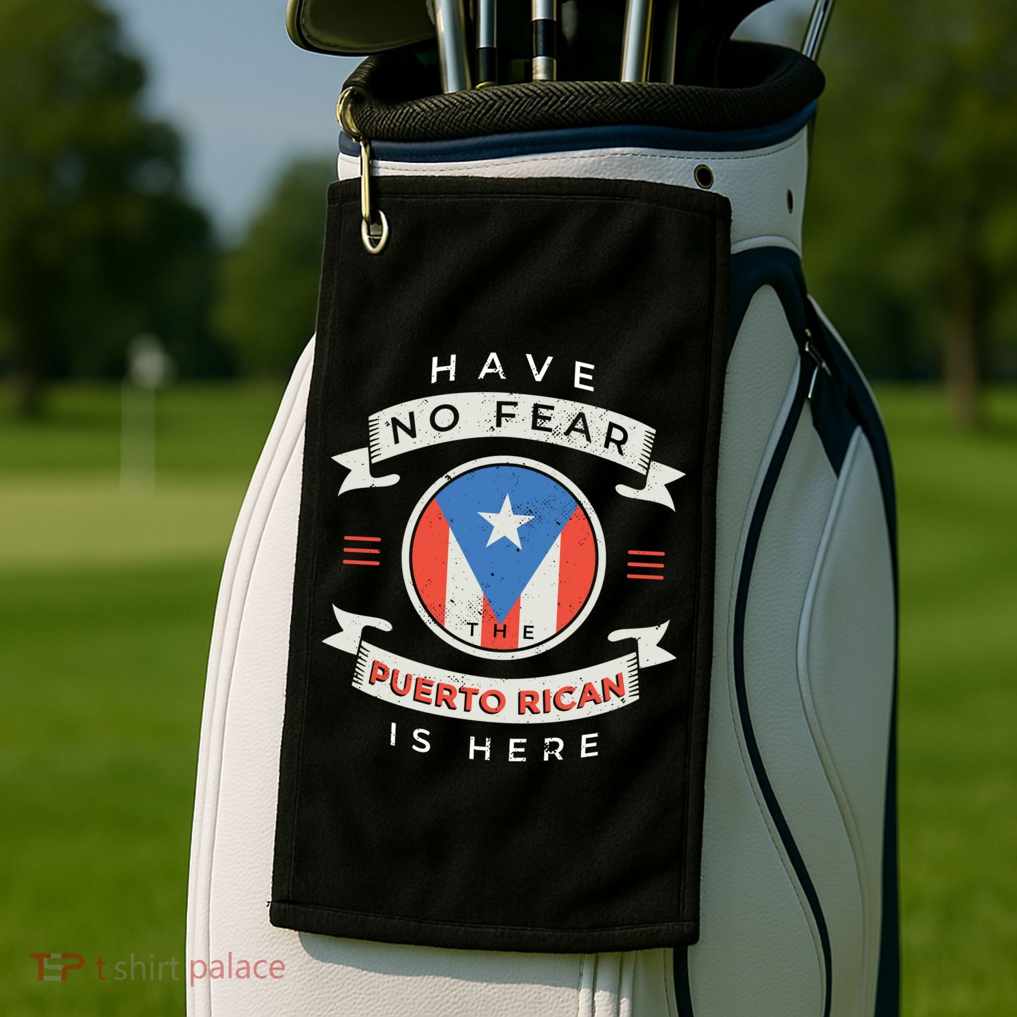 Have No Fear The Puerto Rican Is Here Golf Towel