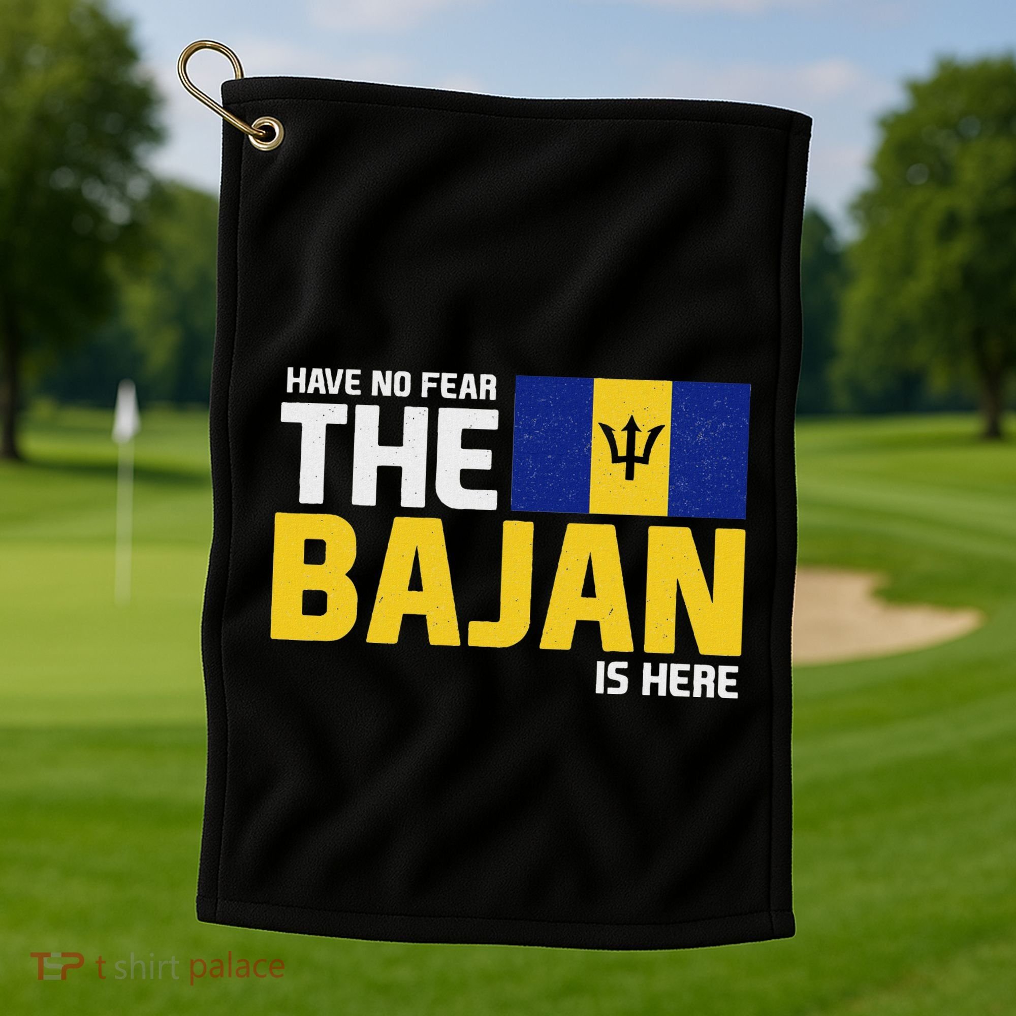 Have No Fear The Bajan Is Here! Barbados Pride Golf Towel