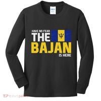 Have No Fear The Bajan Is Here! Barbados Pride Kids Long Sleeve Shirt thumb 0