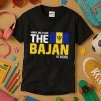 Have No Fear The Bajan Is Here! Barbados Pride Kids T-Shirt thumb 3